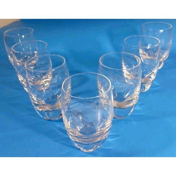 6 Signed Lalique Highlands 4" Old Fashioned Whiskey Glasses Or Flat Wine - Picture 3 of 7
